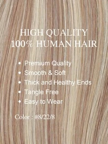自然金blonde Balayage 蝴蝶髮束接髮 100% Remy 真人髮 不可見薄 PU 孔洞 Genius Weft 可裁剪 不糾結 輕量 縫接 微珠接髮 柔軟直髮 陽光吻痕挑染髮束 全長可選 - S8/22/8 - 查看 3