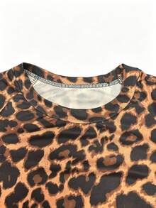 SHEIN Franclia Autumn Outfit For Women Fall Winter Festival Halloween Homecoming Party Going Out School Concert Elegant Casual Formal Business Sexy French Leopard - Multicolor - View 4