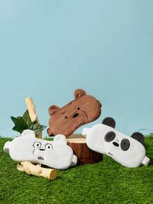 We Bare Bears X Joivida 1個 3色可選刺繡可愛泰迪熊絨毛睡眠眼罩 柔軟全遮光彈性眼罩 旅行小憩日常睡眠輔助，亦是適合週年或生日的可愛個性化禮物 - 彩色 - 查看 6