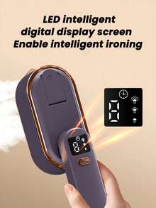 Teckwe 1 Buah Setrika Uap Genggam Lipat Berkualitas Tinggi dengan Layar Digital Tiga Tingkat, Uap Kuat, Pemanasan Cepat, Anti Panas, Setrika Uap Multifungsi Portabel dan Ringkas, Cocok untuk Kamar Tidur di Rumah, Perjalanan, Wisata Luar Ruangan, Asrama, dan Perlengkapan Setrika - MultiWarna - View 2