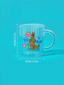 SCOOBY-DOO X Joivida 18.65盎司 530ml 大容量玻璃杯，附可愛蝴蝶結與貓咪圖案，適用於咖啡、牛奶、果汁等冷熱飲 - 無色 - 查看 3