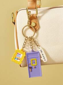 FRIENDS X SHEIN Classic Element Keychain, Bag Hanger, Decoration - Purple - View 2