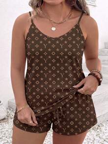 Women's Printed Pattern Casual Versatile Plus Size 2 Pieces Set, Spring/Summer - Multicolor - View 3