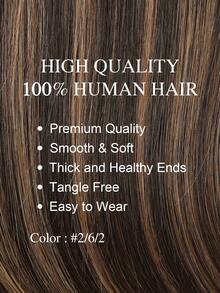 深棕色漸層蝴蝶髮束接髮 100% 真人 Remy 人髮 隱形 PU 孔洞 Genius Weft 可裁剪 不糾結 輕量 縫接 微珠髮束 立體陽光挑染 直髮髮束 14-22 英吋 - S2/6/2 - 查看 3
