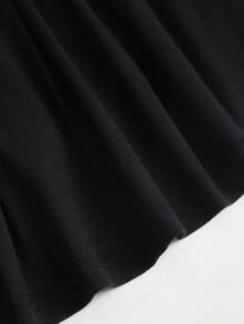 Sweetra 復古 Y2K 街頭休閒黑色性感掛脖露背收腰夏季短版迷你洋裝 女款 萬聖節夜店外出穿搭 - 黑色 - 查看 4