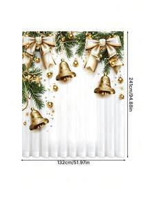 1pc Christmas Holiday Decoration Gorgeous Style Christmas Decoration Tulle Curtain - Multicolor - View 9