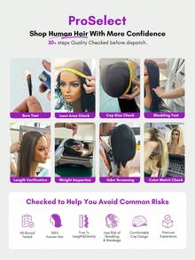 ALL READY WIG 7x5 Bye-Bye Slip 黑色配焦糖挑染側分 Yaki 直髮波波頭假髮，黑色配焦糖挑臉框，預剪預漂預拔，輕鬆佩戴，100% 真人髮，透明蕾絲，新手友善 - SNATURAL/30 - 查看 12