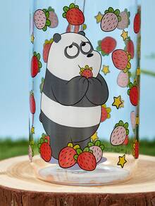 We Bare Bears X Joivida 居家或戶外使用－大容量玻璃杯，可愛蝴蝶結與貓咪圖案，適合熱或冷咖啡、牛奶、果汁，可愛風格適合日常飲用或送禮 - 無色 - 查看 6