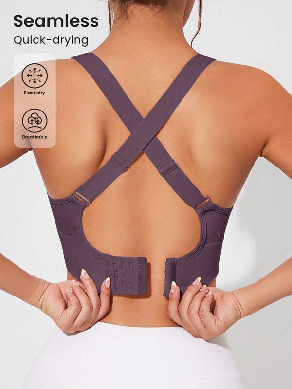 Solea Cove Solea Cove Women's Sports Bra/Seamless/Hook & Eye/Shoulder Strap