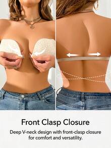 SHEIN 1pc Women's Intimate Accessories (Nipple Covers) - Gold - View 5