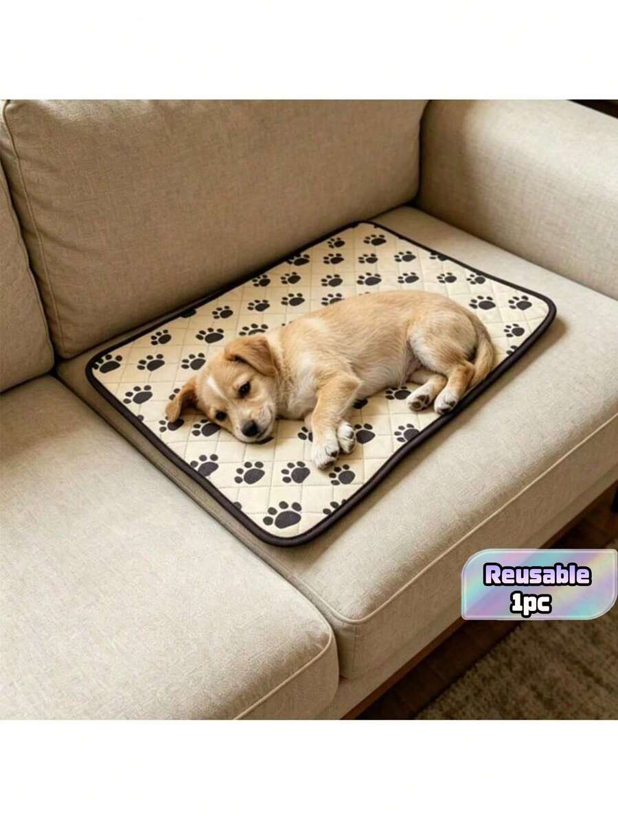 1 Pack Pet Dog Pee Pad, Waterproof Puppy Training Mat, Non-Slip, High Water Absorption, Reusable & Machine Washable, Suitable For Floors, Sofas, Beds, Pet Playpens, Cars And Other Scenarios, Fits Small, Medium And Large Dogs & Cats - Apricot - View 1