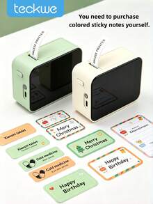 Teckwe Marklife P15 Mini Portable Label Printer, Self-Adhesive Thermal Printer, Sticker Printer, Inkless Pocket Bluetooth Label Maker, Name Tag Label Printer 1300mAh - Multicolor - View 2