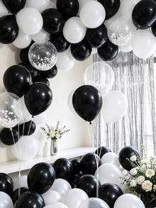 MINKOJA 5/10/12/18 Inch Multi-Color Latex Helium Round Balloons, Great For Birthday Wedding Anniversary Bridal Shower Graduation Gender Reveal Baptism New Year Holiday Party Decorations - White - View 7