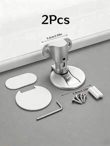 1pc/2pcs Invisible Magnetic Door Stop, Adjustable Door Stop, Magnetic Door Stop, Suitable For Bedroom, Living Room, Bathroom, Magnetic Door Stop, No Need To Drill Door Stop (Silver) - silver - View 10