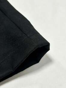 Manfinity Hypemode Men's Solid Color Business Button Long Sleeve Pocket Overcoat - Black - View 7
