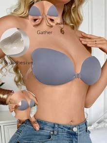 SHEIN Accesorio de lencería para mujer (Cubrepezones) Paquete individual - Neblina azul - Ver 4
