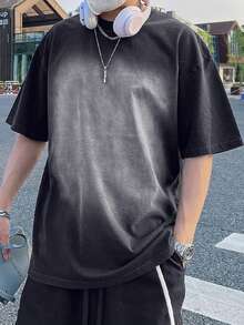 Resyla Men 男士復古染花短袖T恤，夏季男裝 - 彩色 - 查看 1