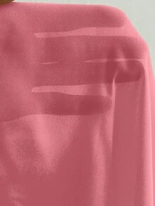 Viva Relle فستان إجازة أصفر مثير مكشوف الكتف بمقاسات كبيرة - وردي - مشاهدة 7