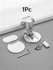 1pc/2pcs Invisible Magnetic Door Stop, Adjustable Door Stop, Magnetic Door Stop, Suitable For Bedroom, Living Room, Bathroom, Magnetic Door Stop, No Need To Drill Door Stop (Silver) - silver - View 11