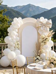 MINKOJA 5/10/12/18 Inch Multi-Color Latex Helium Round Balloons, Great For Birthday Wedding Anniversary Bridal Shower Graduation Gender Reveal Baptism New Year Holiday Party Decorations - White - View 6
