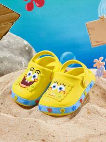 SpongeBob SquarePants | SHEIN 可愛卡通園藝鞋，夏季透氣快乾，輕量耐用 EVA 材質，適合兒童室內外穿著 - 芥末黃 - 查看 8