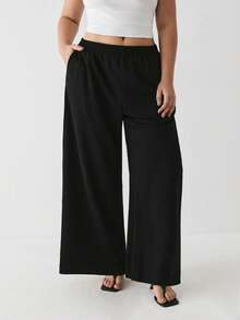 YARNWELL Women's Straight Leg Sweatpants With Pockets – Soft Air Layer Trousers, Everyday Essential For Daily, Work & Casual - Black - View 4
