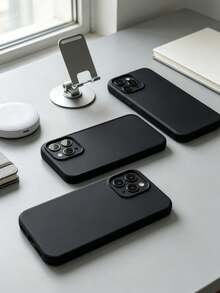 Compatible con iPhone Funda de teléfono (Protección multicapa) [A prueba de golpes][Resistente a caídas][Antideslizante], Funda protectora de teléfono de uso rudo tres en uno - Negro - Ver 11