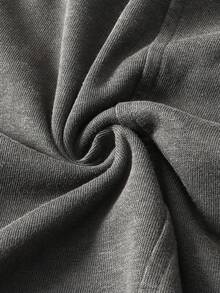 ROMWE MEN Essentials Pantalones cortos estructurados con patchwork, lavados y desgastados para hombre - Gris - Ver 3