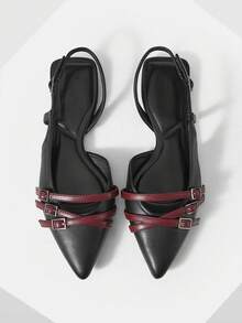Black with burgundy