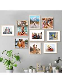 1 إطار صورة من الخشب الصلب، تصميم بسيط للعرض على الطاولة والتعليق على الجدار. ديكور مثالي للمنزل والمكتب، مثالي لصور العائلة والسفر والتخرج والزفاف والأعمال الفنية. خيار هدية رائع - متعدد الألوان - مشاهدة 3