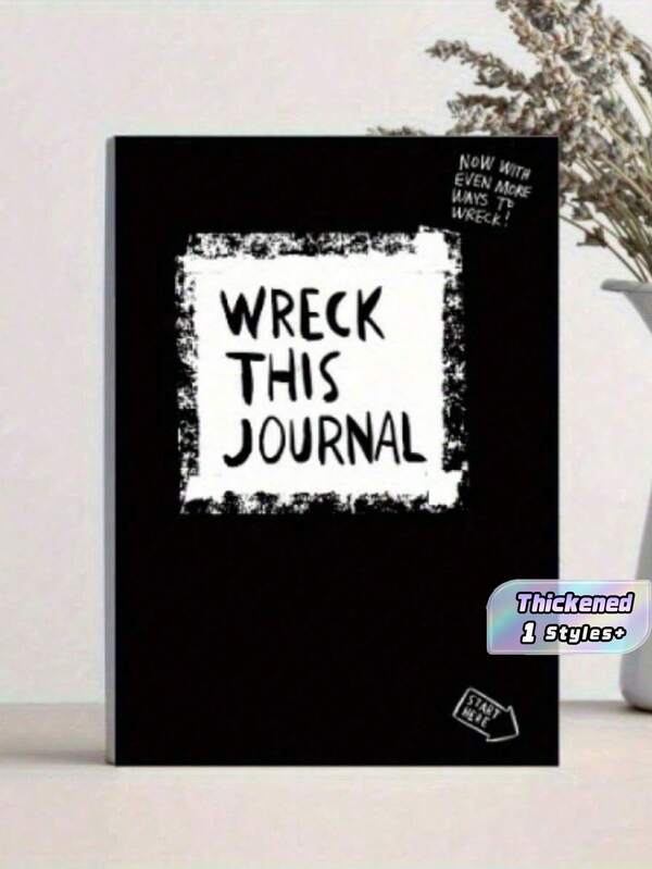 "Destroy This Journal"-A Tear-Off, Pressure-Relief Notebook Containing Fun Challenges, A Relaxation And Anxiety Journal, No Fixed Number Of Pages, A Pull-Out Design, A Softcover Cover, Suitable For Adults, Students, And Therapists.