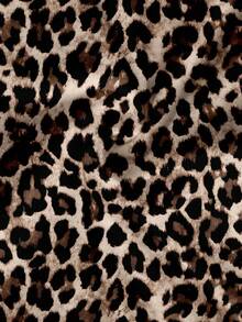 Soleia Casual Minimalist Sexy Brown Leopard Print Pattern Women Top, Suitable For Spring/Summer, Vacation, Beach - Multicolor - View 7