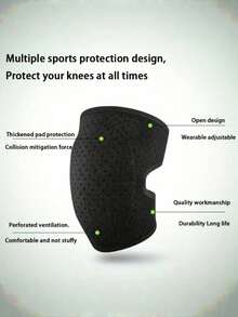 1pc Thick-Textured EVA Foam Knee Pads, Suitable For Yoga, Tennis, Dance, Hiking, Cycling, And Other Sports. Breathable And Lightweight Design (Packaged Individually). - Multicolor - View 13