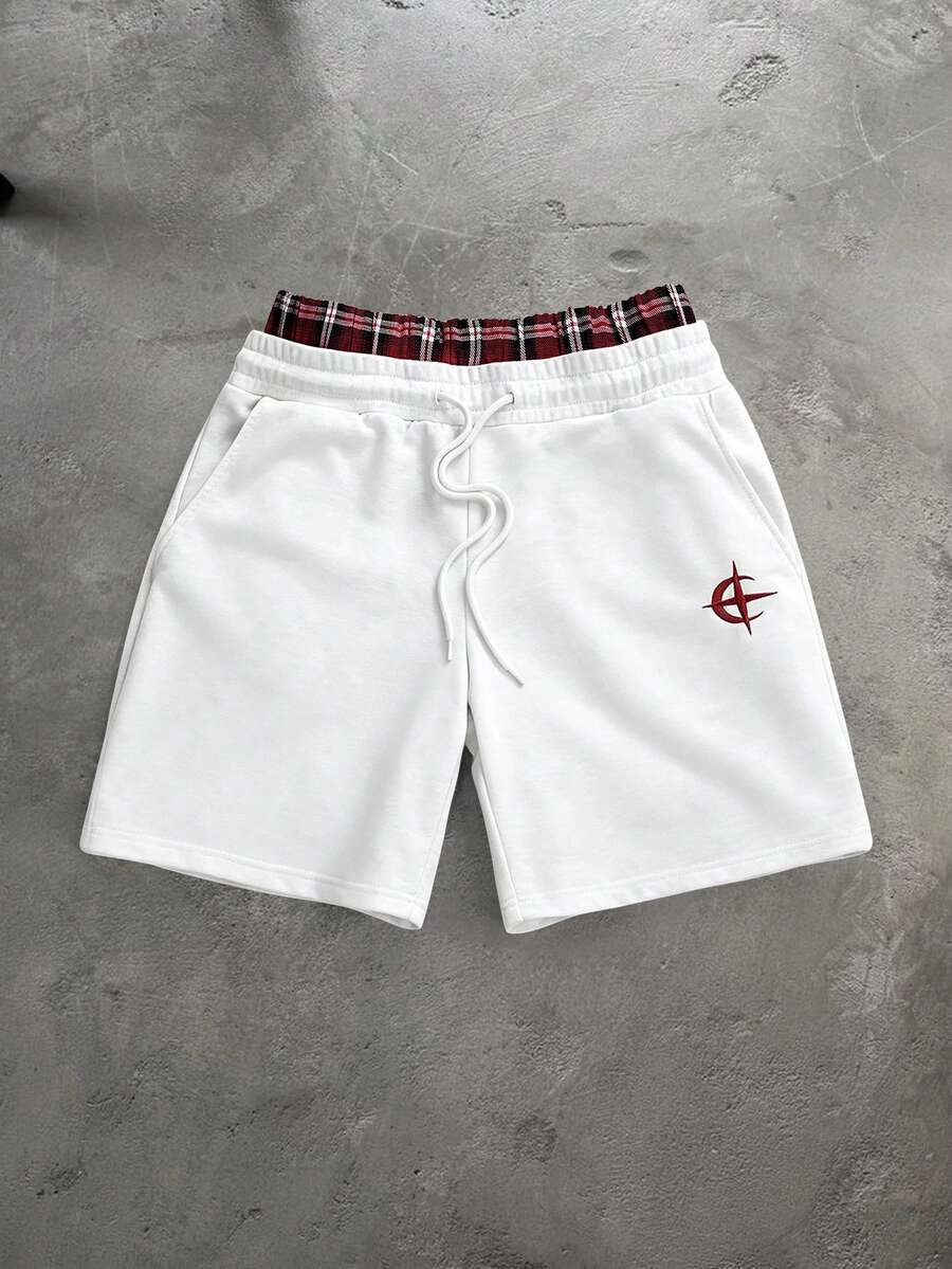 PAVTROS Men's Drawstring Waist Pocket Casual Versatile Daily Travel Shorts - White - View 1