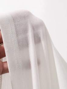 DAZY Set pigiama da donna 2 pezzi con bordi a contrasto, girocollo, maglietta a maniche corte con stampa e pantaloni da casa con vita elastica - Bianco - Visualizzare 7