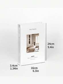1SET 2PCS Decorative Book Set Hideaway Storage Box Flip Top Hollow Design For Coffee Table Shelf Mantel Photo Keepsake Remote Organizer Gift - Beige-white - View 5