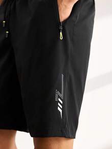 Driftmere 2 Pieces Men Sports Breathable Casual Short Sleeve T-Shirt And Shorts Set, Summer 2025 New Arrival' Black - Black - View 8