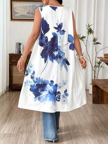 Weeklong Plus Size Women's Floral Print Fashion Versatile Casual Daily Wear Blouse - Multicolor - View 2