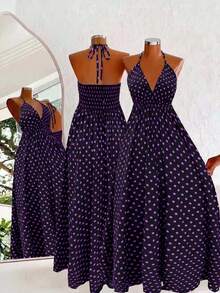 Flirla Bohemian Style Printed Beach Spaghetti Strap Dress - Multicolor - View 2