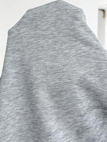 SHEIN Maternity Minimalist 1960s Casual Versatile Striped Patchwork 2 In 1 Sweatshirt Baby Blue Autumn All-Match Cute Chic Going Out Winter - Light Grey - View 7