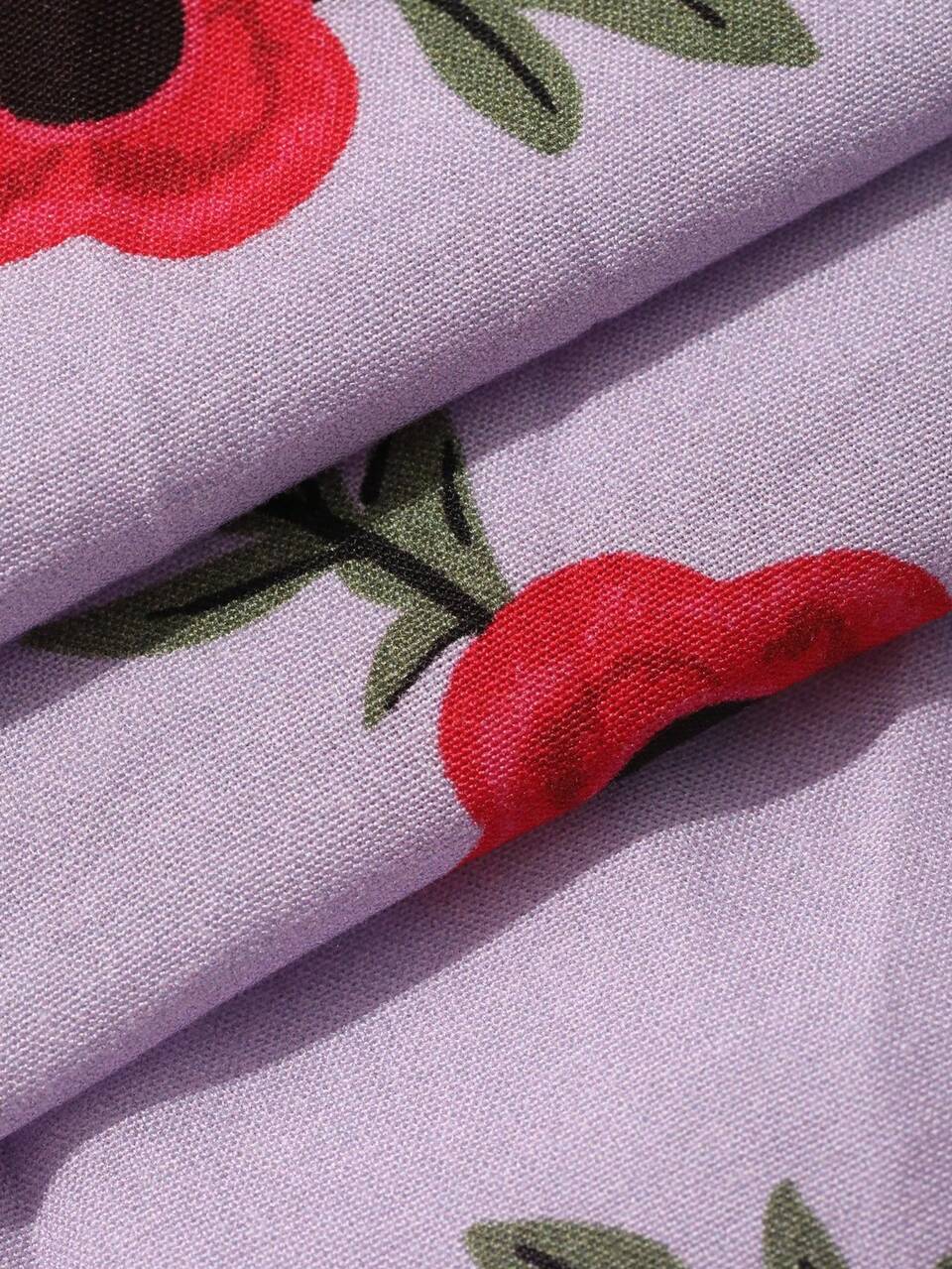 Women's Floral Print Top And Pants Pajama Set