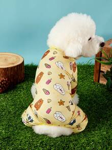 We Bare Bears X PETSIN 2件組可愛泰迪熊好友海灘排球冰淇淋海星寵物連身衣 度假風 柔軟透氣防掉毛寵物衣 - 彩色 - 查看 2