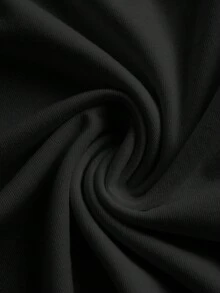 SHEIN EZwear 字母图案不对称下摆 T 恤 - 彩色 - 查看 5