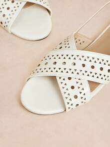 Rosivie Women's Shoes Summer Fashion Casual Versatile Flat Sandals Summer Shoes - Laser White - View 5
