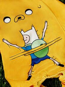 ADVENTURE TIME X PETSIN 1件裝 Finn Jack 寵物四足護腹褲 寵物全包腹部防護蚊防蚊衣 柔軟舒適透氣防掉毛衣 - 黃色 - 查看 3