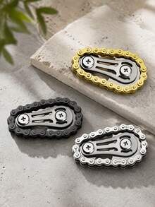 Stress Relief Finger Chain, Gear Sprocket, Chain, Finger Spinner, Mechanical Pressure Relief Tool - Multicolor - View 9