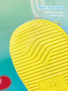 SpongeBob SquarePants | SHEIN 可愛卡通園藝鞋，夏季透氣快乾，輕量耐用 EVA 材質，適合兒童室內外穿著 - 芥末黃 - 查看 3
