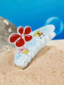 SpongeBob SquarePants | SHEIN 可愛雙面3D熊造型髮夾，適合女性 - 彩色 - 查看 6