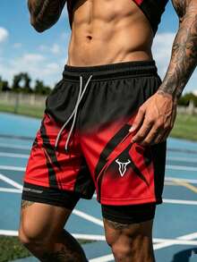 Gym Rark Men's Drawstring Waist Casual Versatile Daily Travel Sports Shorts - Multicolor - View 3