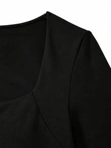 Nuvra Women's Elegant Solid Color Flared Jumpsuit For Commuting - Black - View 13